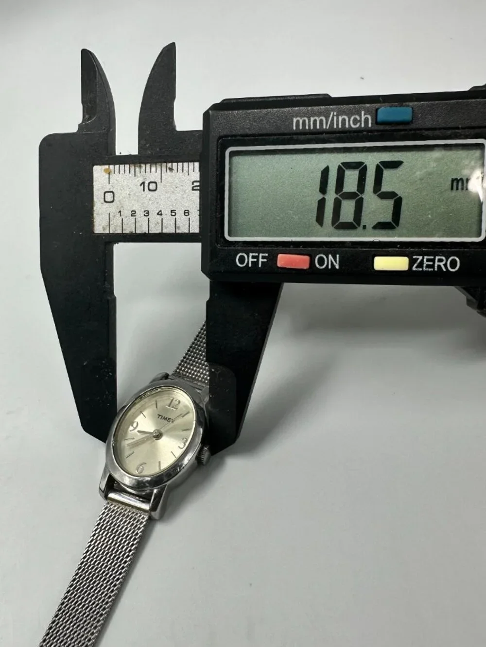 3/$30 Timex Watch Women Silver Tone Oval Dial 18MM Mesh Band New Battery